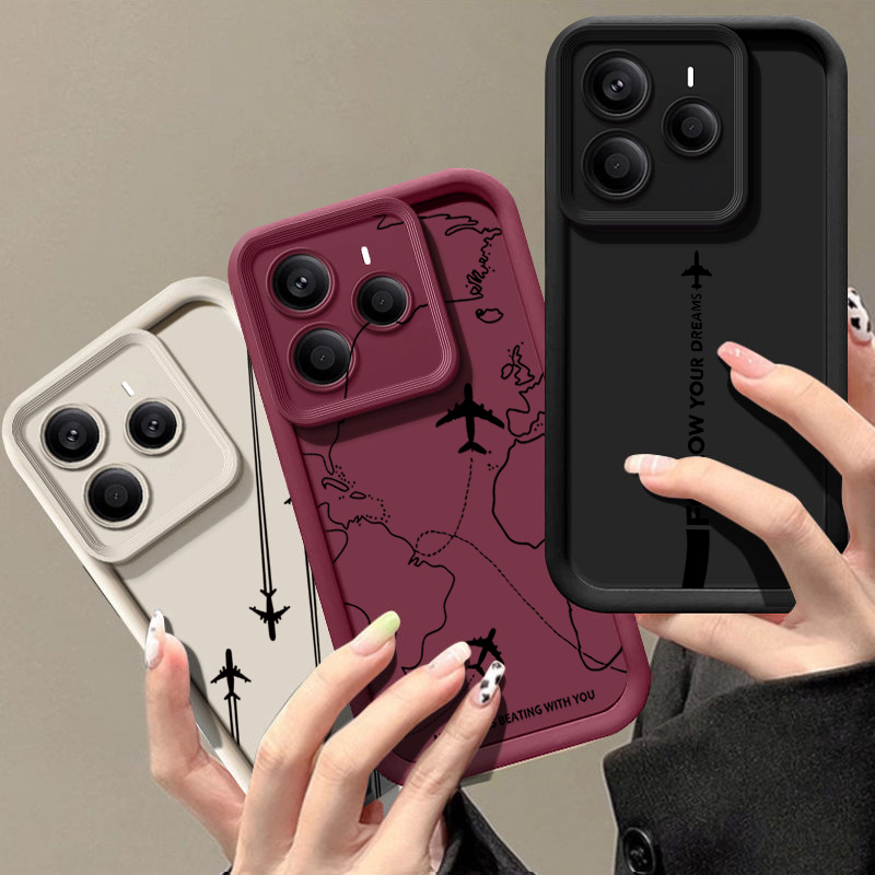 Casing Ponsel TPU Pola Rute Pe - Xiaomi Redmi Note 14 ulasan dan harga